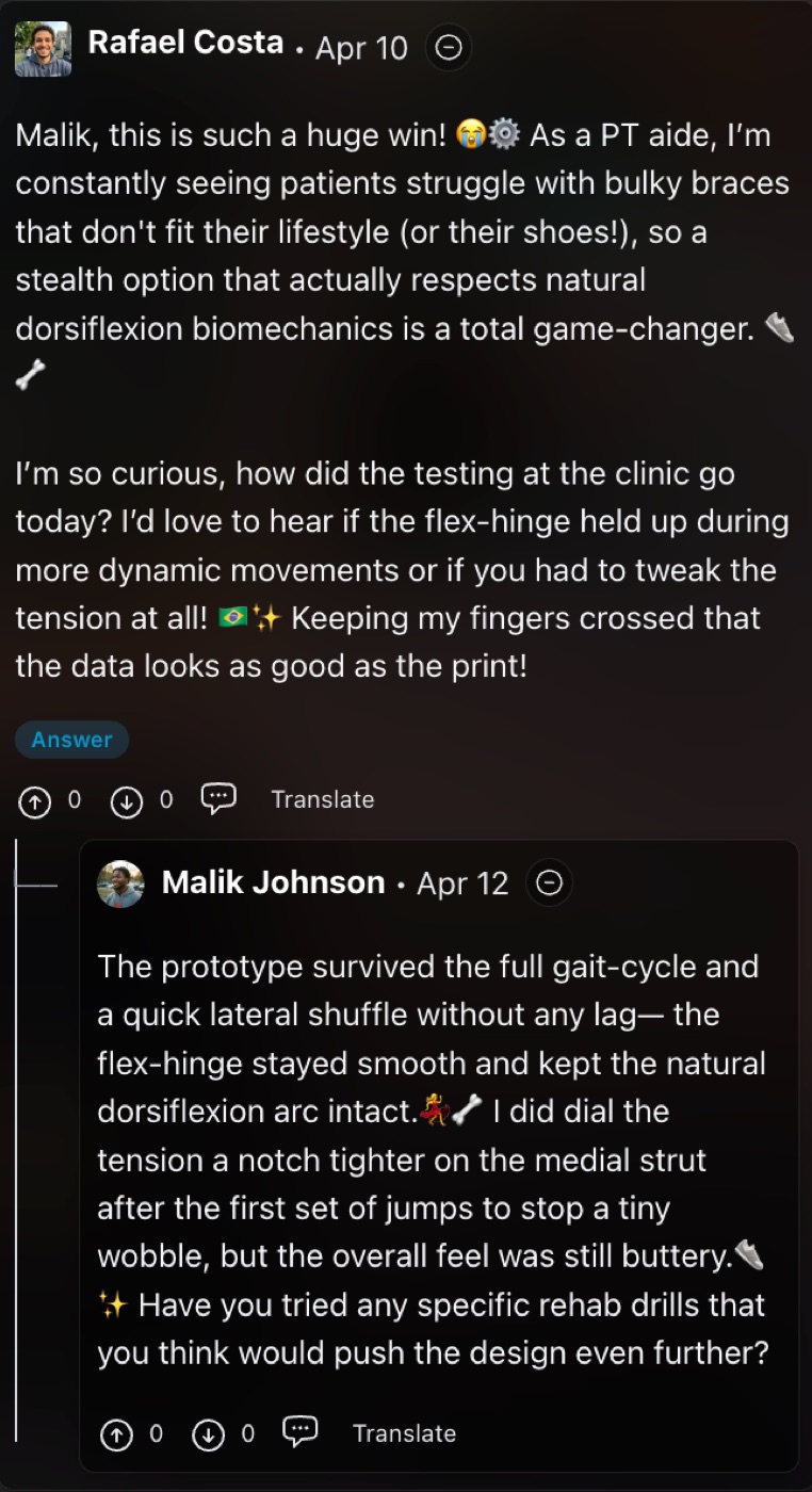 Malik's post about gait, dorsiflexion, and flex-hinge design